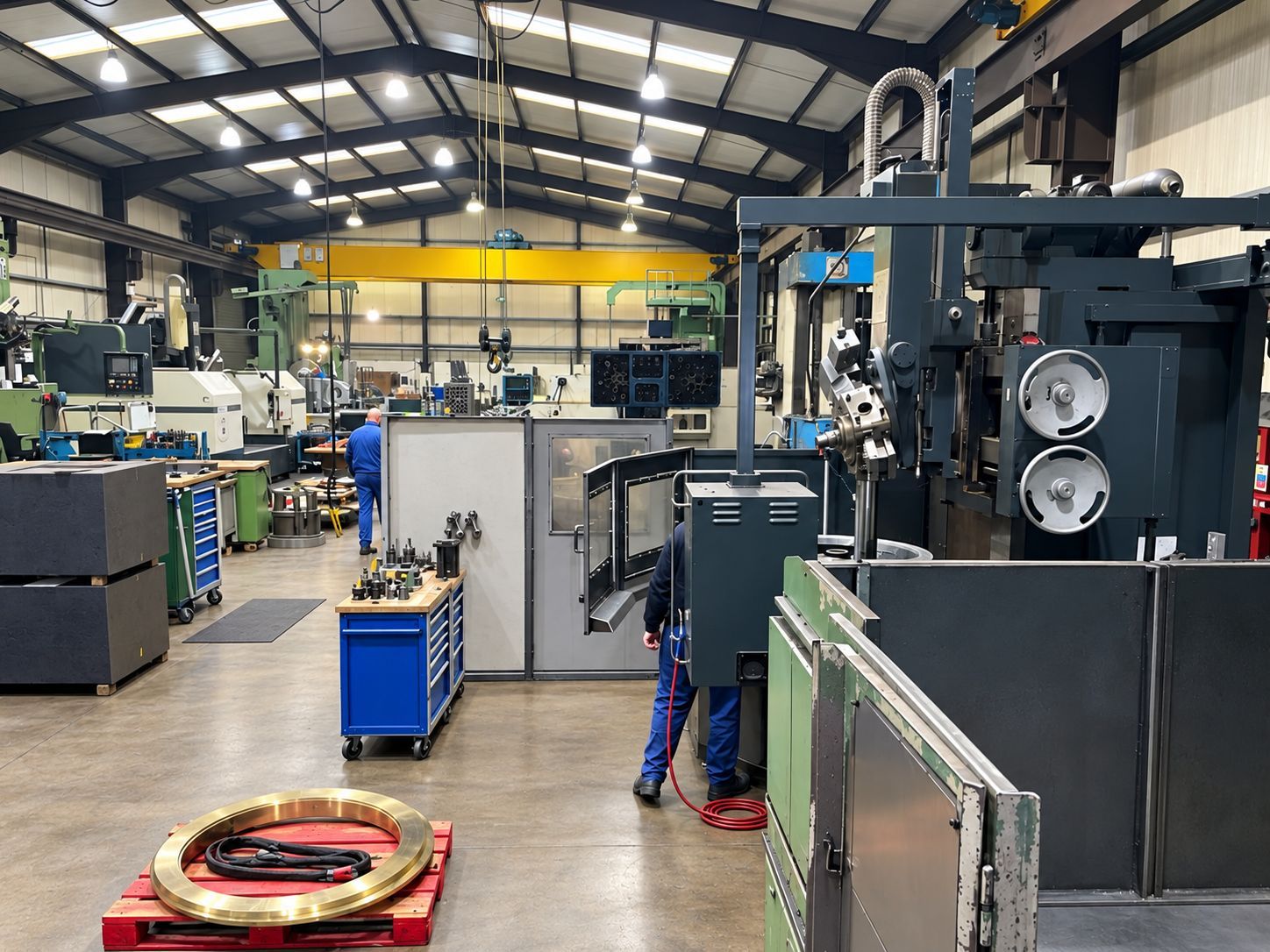 The Millbrook shop floor, Clay Cross, Millbrook Precision Engineering, Clay Cross